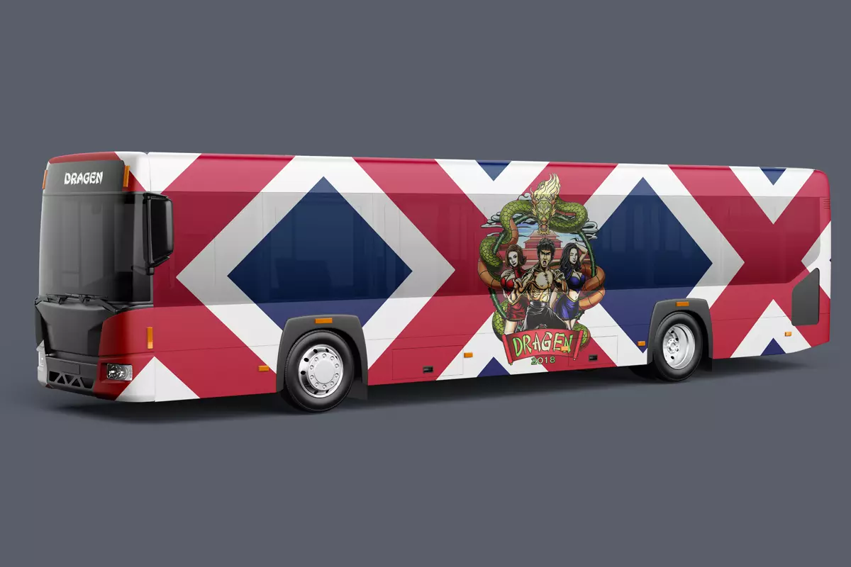 dragen 2018 bus mockup